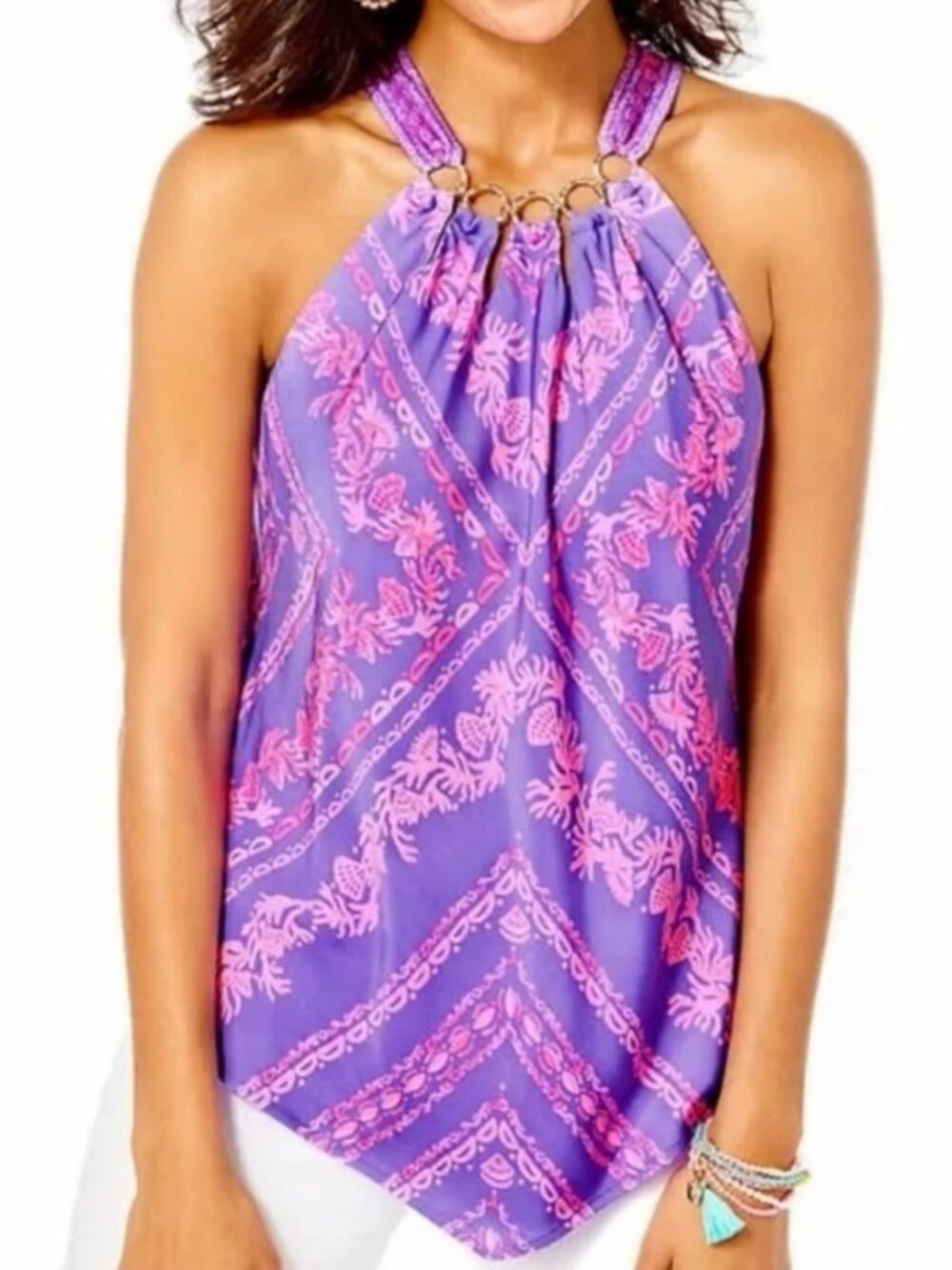 XS Lilly Pulitzer top in pink and purple